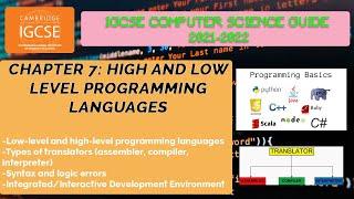 Chapter 7: Programming Languages | IGCSE COMPUTER SCIENCE GUIDE | UPDATED FOR 2021-2022 SYLLABUS |