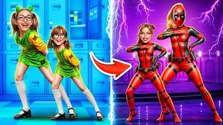 Deadpool vs Superheroes at School! How to become a Superhero?!