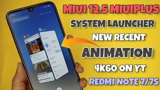 MIUI 12.5 MiuiPlus For Redmi Note 7/7S | New Game Booster 3.0 | SuperLive Wallpaper 