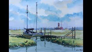 Colinsteedart. Tollesbury Lightship. (watercolour demonstration).