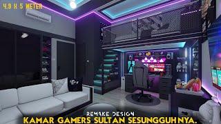 KAMAR GAMERS SULTAN SESUNGGUH-NYA PART 2 | REMAKE DESIGN  4.9mx5m