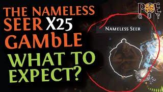 PoE 3.24 - NAMELESS SEER GAMBLE // RUNNING 25x SEERS // A new gambling method in Path Of Exile