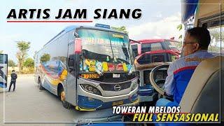 TOWER AMBRUKDRIVER INI TETAP MAMPU SUSUL 2 BUS DEPAN||Trip sumber Selamat 7332 Bella Reborn