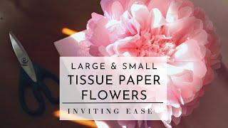 How to Make Tissue Paper Flowers - Two Sizes - Easy DIY