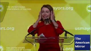 'APPLAUSE LINE!' Nancy Pelosi repeatedly tells mayors to clap for her