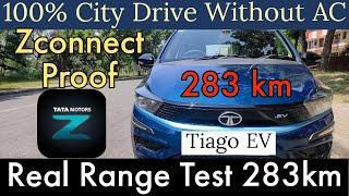 Tata Tiago EV Range Test Without AC | Tata Tiago EV Real World Range Test - 100% to 5% Test | Review