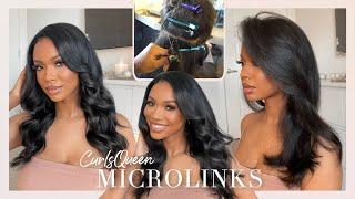 My First Microlink Beaded Wefts Experience + 2 MONTH UPDATE + MAINTENANCE, STYLING, Q&A | CurlsQueen