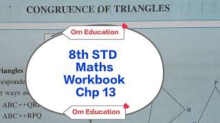 8th STD Maths Workbook Chp 13 Congruence Of Triangles @omeducation8606