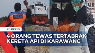 4 Orang Tewas Tertabrak Kereta Api di Karawang, Seorang Korban Terseret Hingga 20 Kilometer!