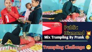 Trampling Challenge🫠|| Mix All Trampling By Public Demand|| Sandeep Prank Wife #prank #sandeepprank