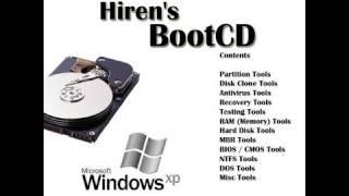 Hiren's BootCD File recovery & diagnostic program