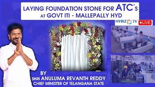 CM Revanth Reddy Live | Laying Foundation Stone For Advance Technology Centres | Hybiz Tv Live