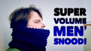 Вяжем ОБЪЕМНЫЙ МОДНЫЙ МУЖСКОЙ СНУД спицами  / SUPER VOLUME MEN' SNOOD / KNITTING