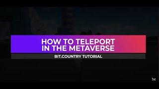 How to Teleport in the Metaverse
