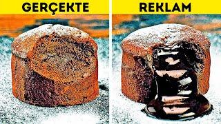 REKLAMLARDAKİ YEMEKLERE KIYASLA GERÇEK HAYATTAKİLER || 24 REKLAM TAKTİĞİ