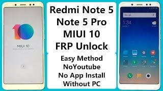 Redmi Note 5 Pro FRP Bypass | Xiaomi Redmi Note 5 Google Account Unlock | MIUI 10 | Without PC 2021