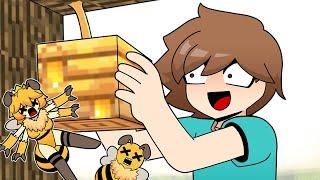 야 꿀벌 - Robbing Beehives | Minecraft anime