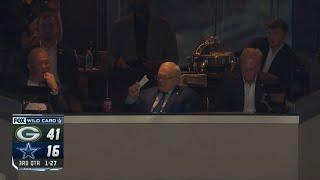 Jerry Jones watching Green Bay Packers scoring 41 points vs Cowboys | NFL playoffs wild card 