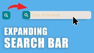 Expanding search bar using HTML and CSS Tutorial