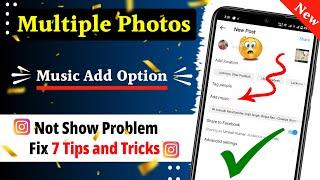 Fix Instagram Multiple Photos Music Option Not Showing | Fix Music In Carousel Post On Instagram