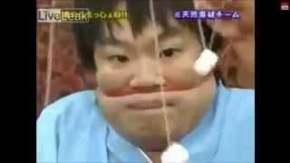 Funny Japanese Game Show Marshmallow Eating Contest with a twist