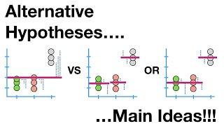 Alternative Hypotheses: Main Ideas!!!