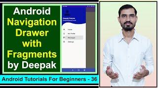 Navigation Drawer with Fragments || Create Navigation Drawer Activity || Android Studio Tutorial #36