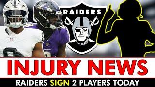 Raiders Sign 2 Players To Their Practice Squad + Injury News On Tyree Wilson & Lamar Jackson