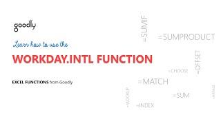 WORKDAY.INTL Function in Excel