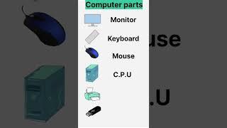 Computer parts ।। #monitor #keyboard #mouse #cpu #printer #pendrive