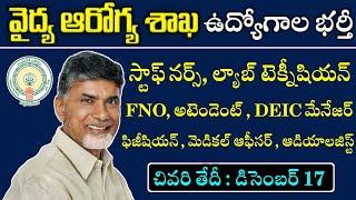 ఆంధ్రప్రదేశ్ వైద్య ఆరోగ్య శాఖలో ఉద్యోగాలకు నోటిఫికేషన్ విడుదల | AP Medical & Health Department jobs