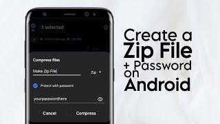 How to Make Zip File with Password on Android Without Any Apps