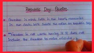 Quotes on Republic Day in English || Powerlift Essay Writing || Write a Quotes On Republic Day