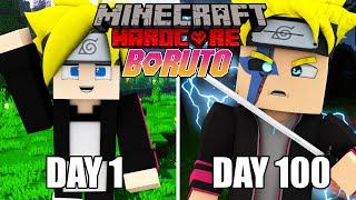 I Survived 100 Days as BORUTO in HARDCORE Minecraft and this is what happened...
