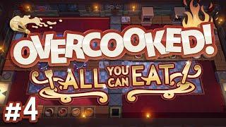 Overcooked: All You Can Eat - #4 - SPOOKY PIZZA!!! (4-Player Gameplay)