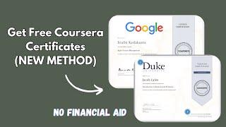 How To Get Paid Coursera Courses for FREE with Certificates in 2024 | Without Financial Aid