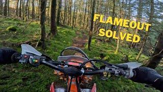 KTM 350 excf / single track / hill climbs / open mountain / flameout solved