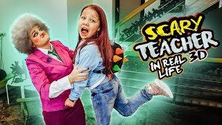 Scary teacher 3D in real life! Pranks over the teacher!