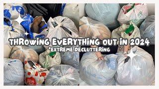 *FULL VIDEO* 30 DAYS OF DECLUTTERING  THROWING OUT EVERYTHING I OWN IN 2024 !! CLEANING MARATHON 