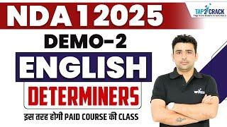 NDA 1 2025 English Preparation | English Determiners | NDA 1 2025 Free Demo Classes | NDA Tap2Crack