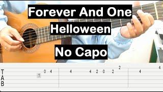 Forever And One Guitar Tutorial No Capo (Helloween) Melody Guitar Tab Guitar Lessons for Beginners