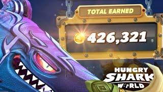 Dark magic shark most earned gold coins in 1 game | Hungry shark world