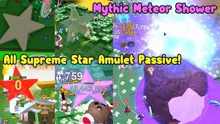 All Supreme Star Amulet Passive! Mythic Meteor Shower! - Bee Swarm Simulator Roblox