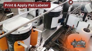 Print and Apply Pail Labeling System - 5 Gallon Pail / Bucket Labeling System