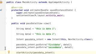 How to Pass Data From One Activity to Another Activity in Android Studio