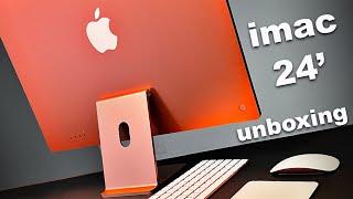 Apple's New M1 iMac 2021 Unboxing, ORANGE