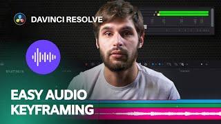 How to adjust audio levels in DaVinci Resolve