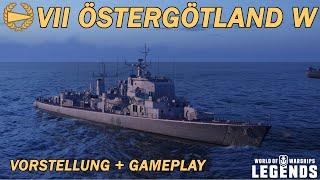 ÖSTERGÖTLAND W - Vorstellung und erstes Gameplay - World of Warships Legends