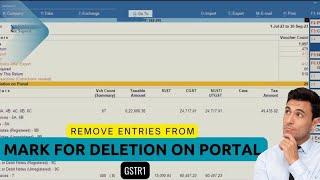 How to Remove Marked for Deletion on Portal in GSTR1 | Tally Prime | Tally TDL