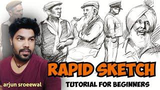 Rapid sketch tutorial for beginners|| rapid sketch || figure sketch